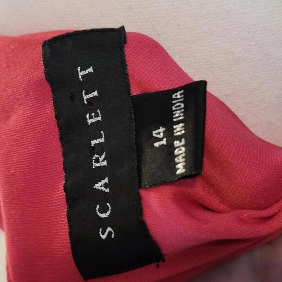 Scarlett Women's Red Layered Sleeveless Dress Size 14 - Picture 5 of 9